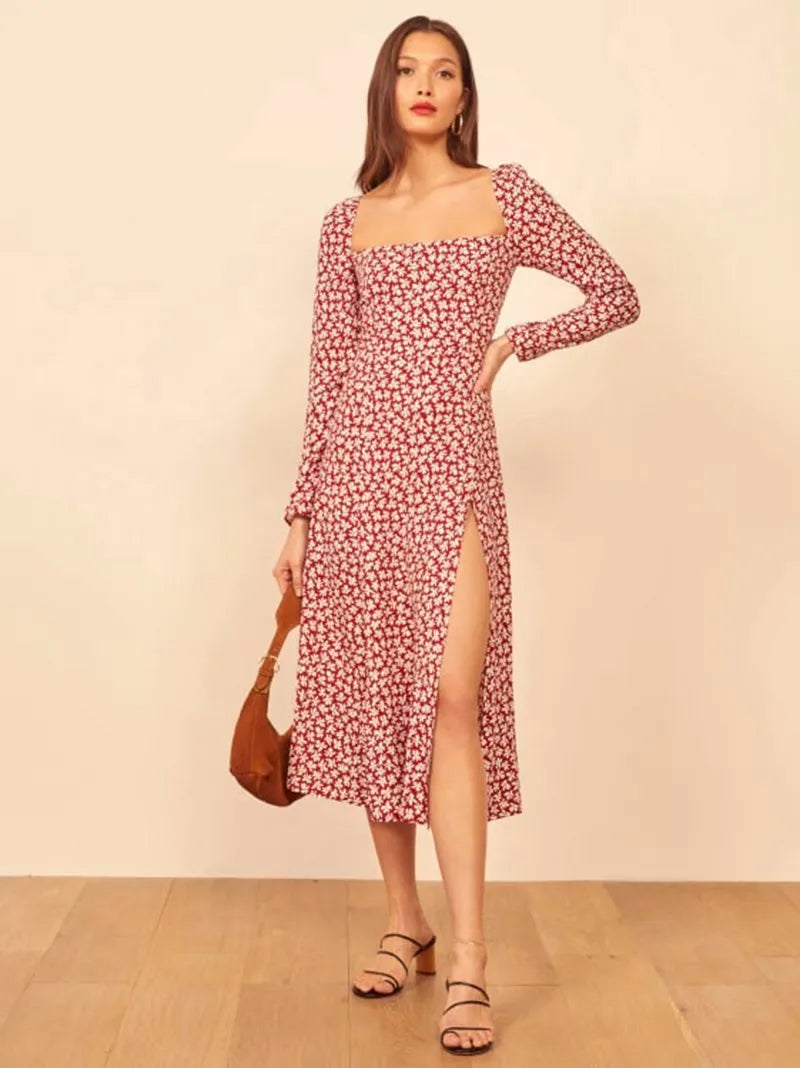 Genesis X - Women's Floral Print Long Dress