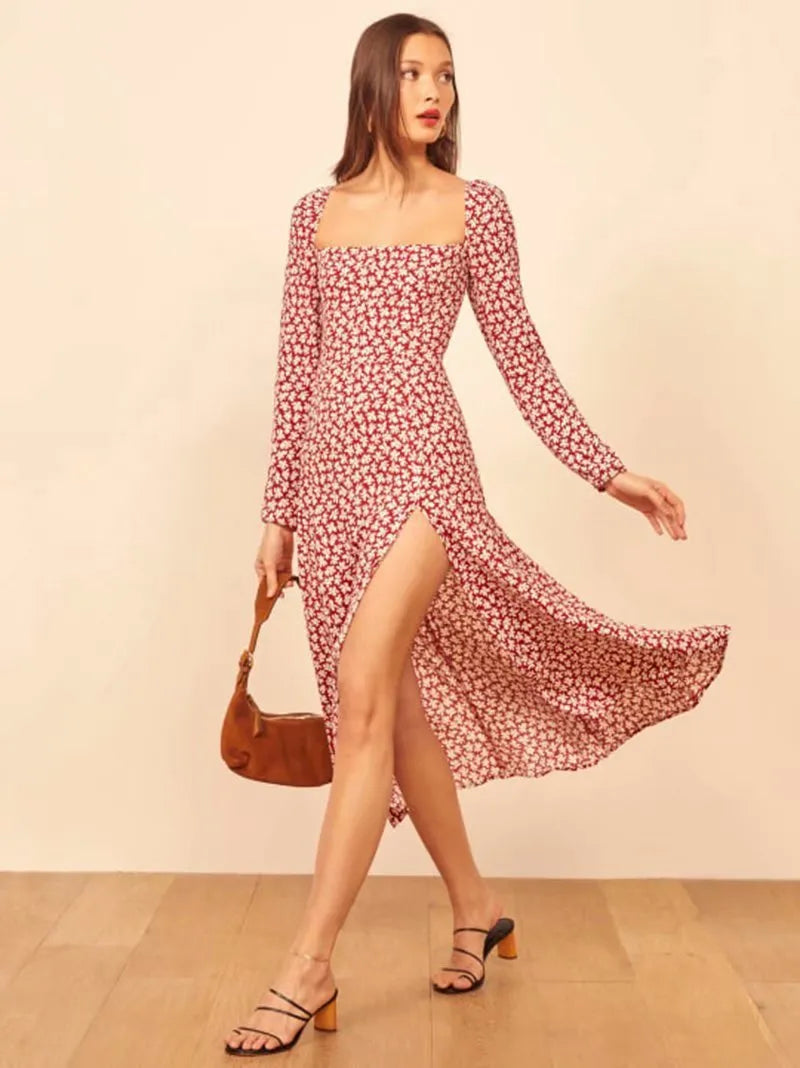 Genesis X - Women's Floral Print Long Dress