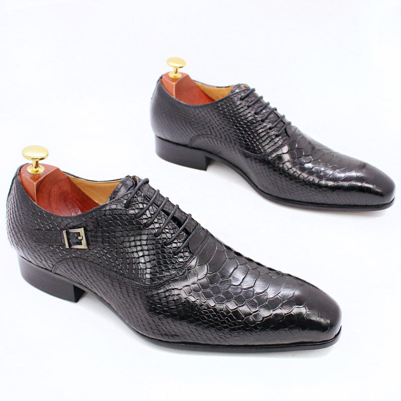 Danijel - Men's Leather Snake Dress Shoes