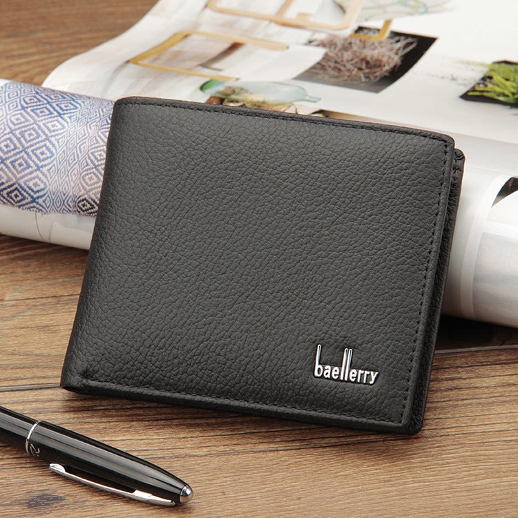 Baelerry - Genuine Leather Two-Fold Wallet