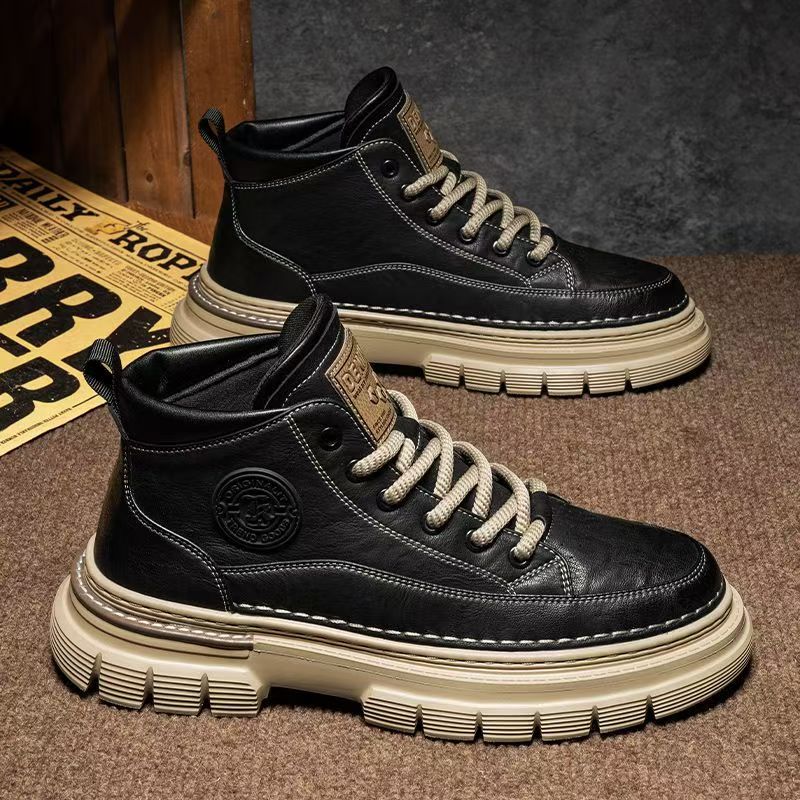 Denim - Men's High-Top British-Style Retro Boots