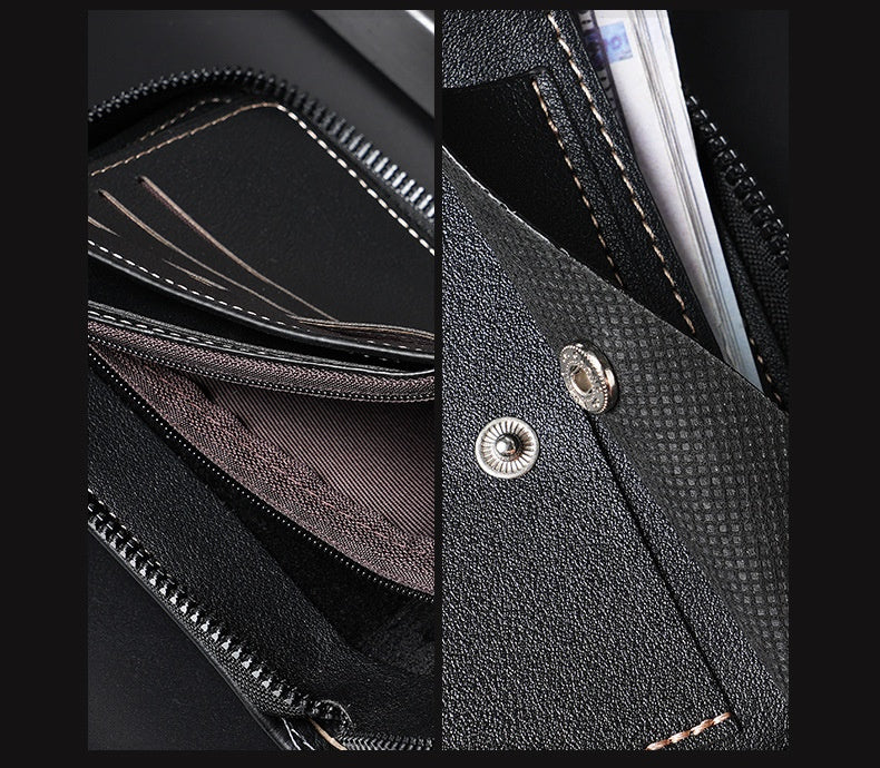 Batsioe - European Men's Vintage Bi-Fold Wallet