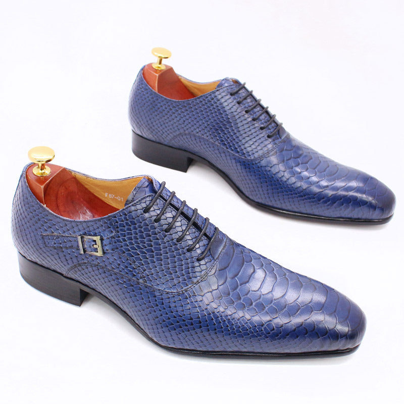 Danijel - Men's Leather Snake Dress Shoes