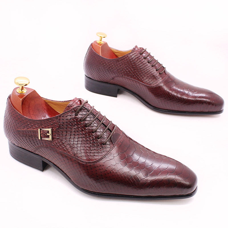 Danijel - Men's Leather Snake Dress Shoes